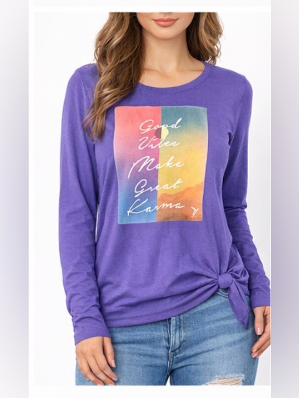 Purple Karma Tee 💜 Old Navy Active | Blusa Good Vibes ✨